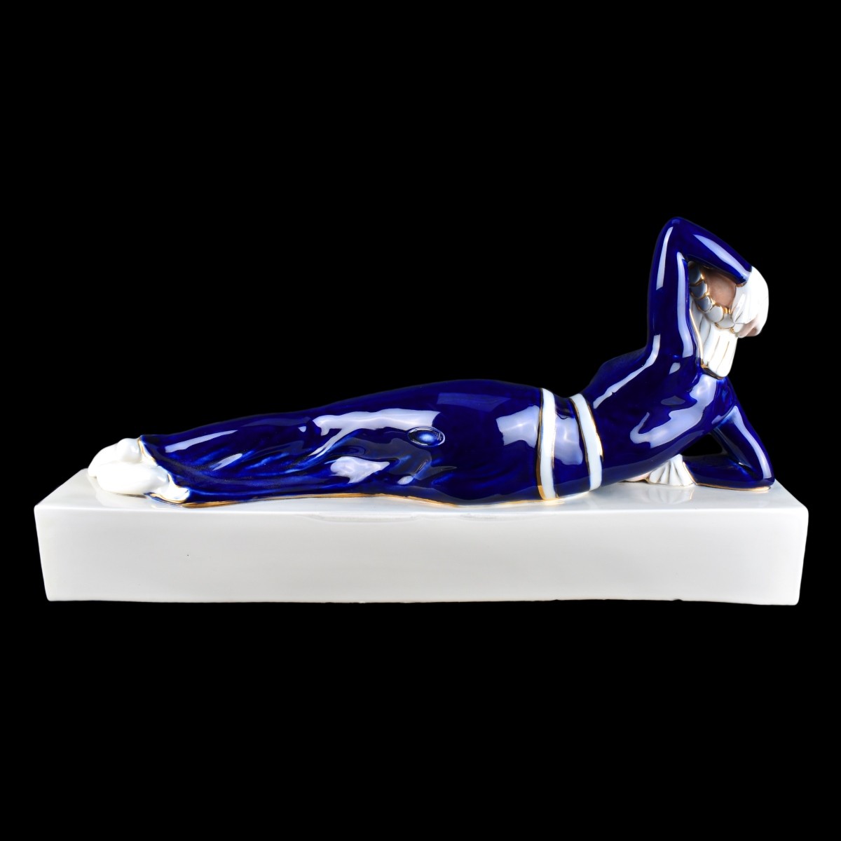 Large Royal Dux Art Deco Porcelain Figurine