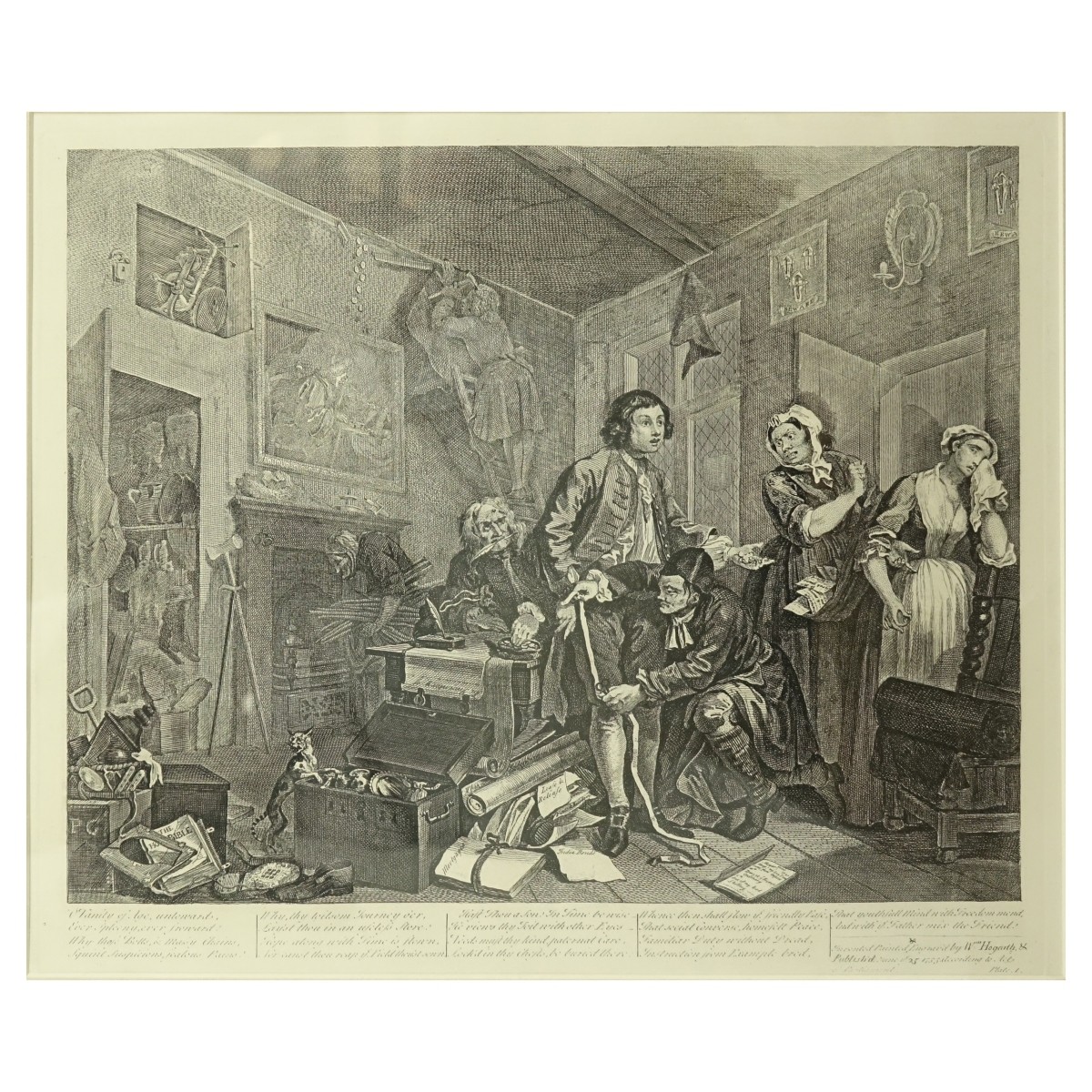 After: William Hogarth, British, Five Etchings