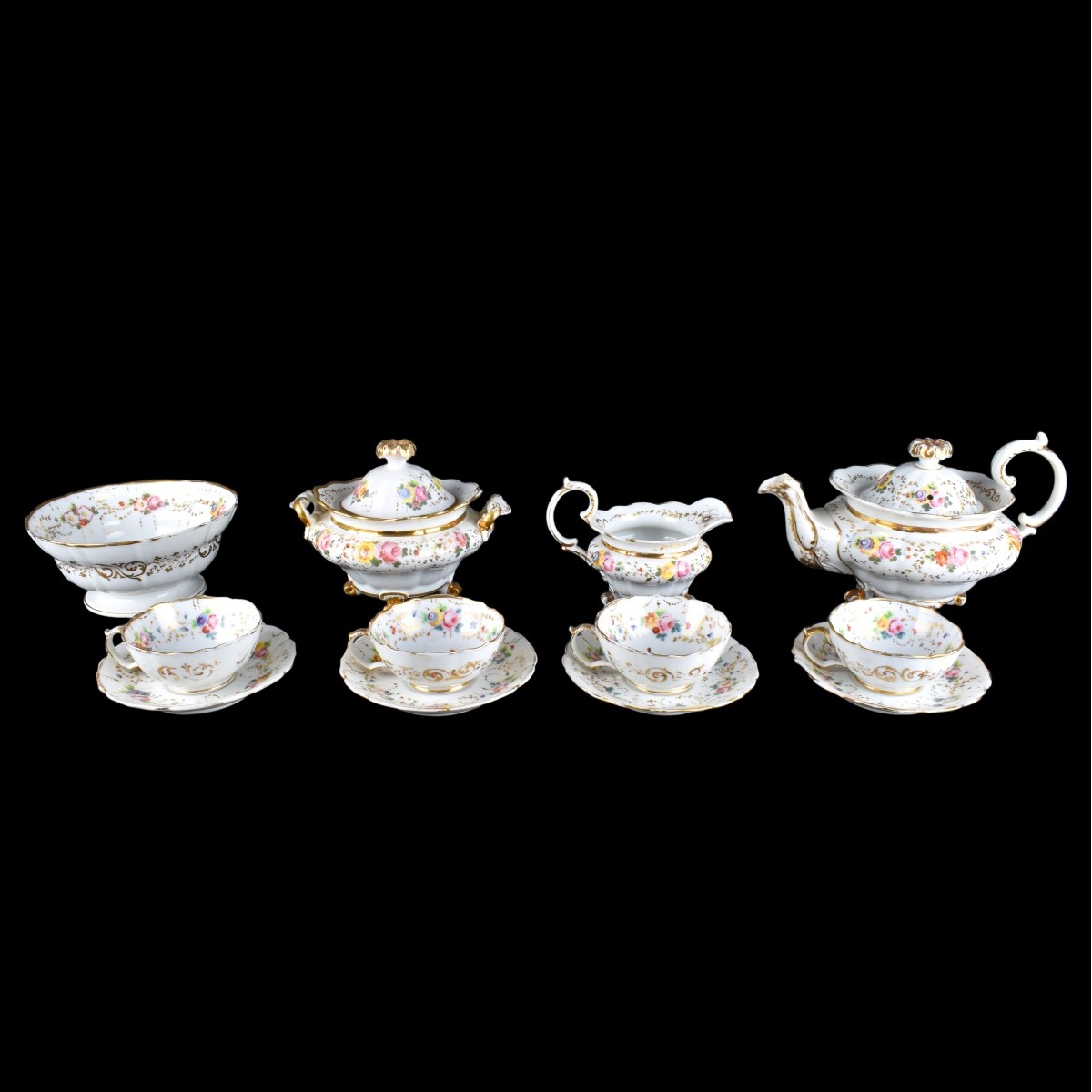 Eight (8) Piece JP Porcelain Tea Set
