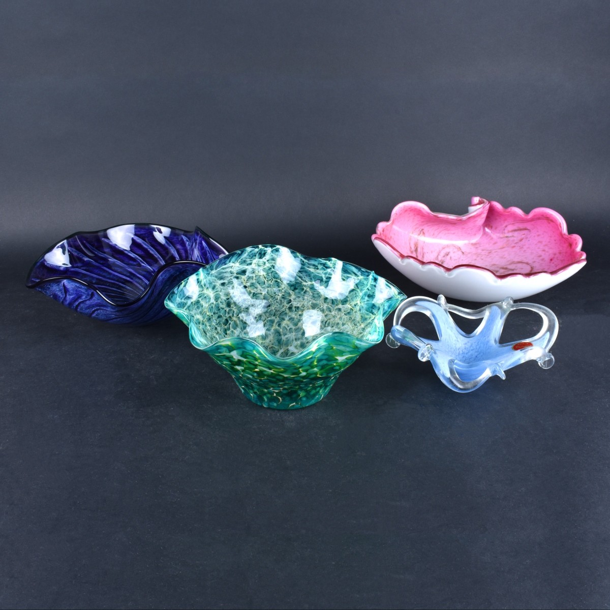 Four (4) Art Glass Bowls