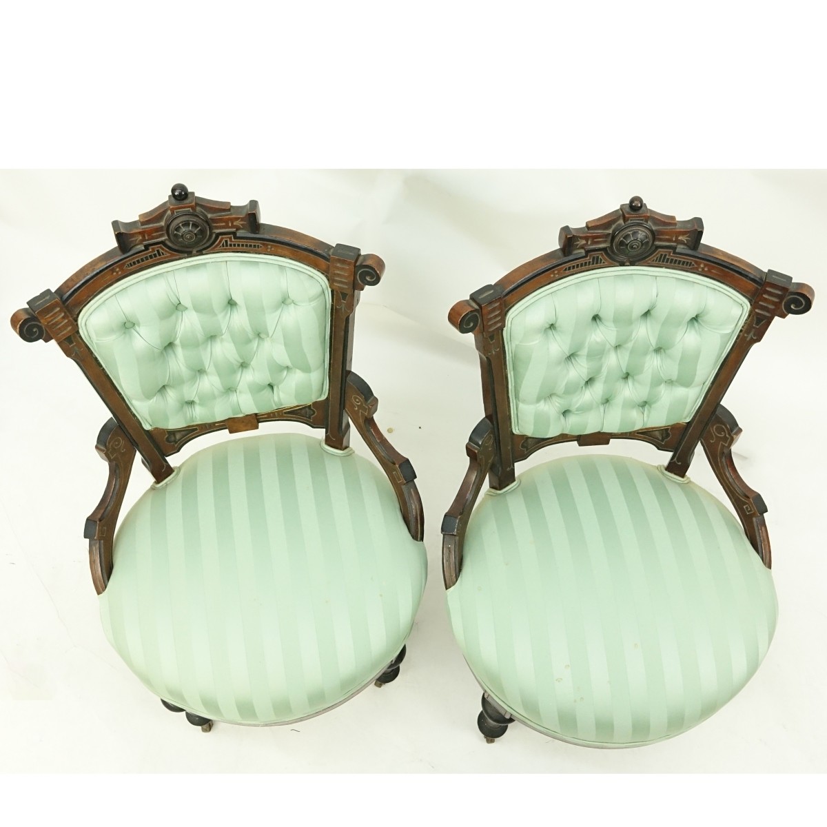 Pair Victorian East Lake Side Chairs