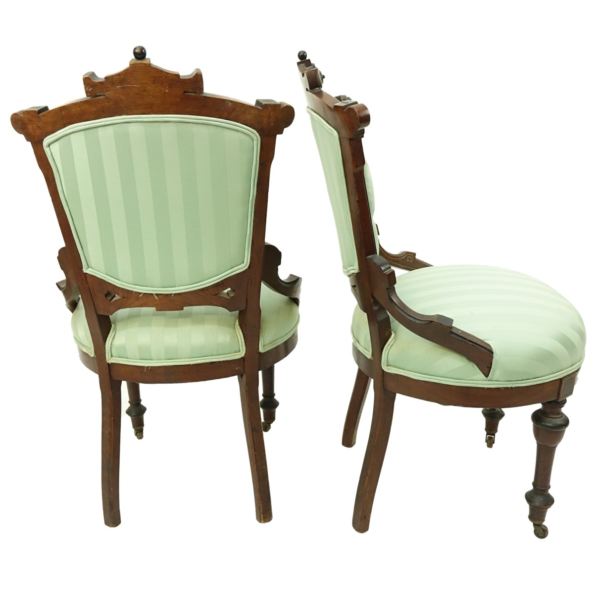 Pair Victorian East Lake Side Chairs