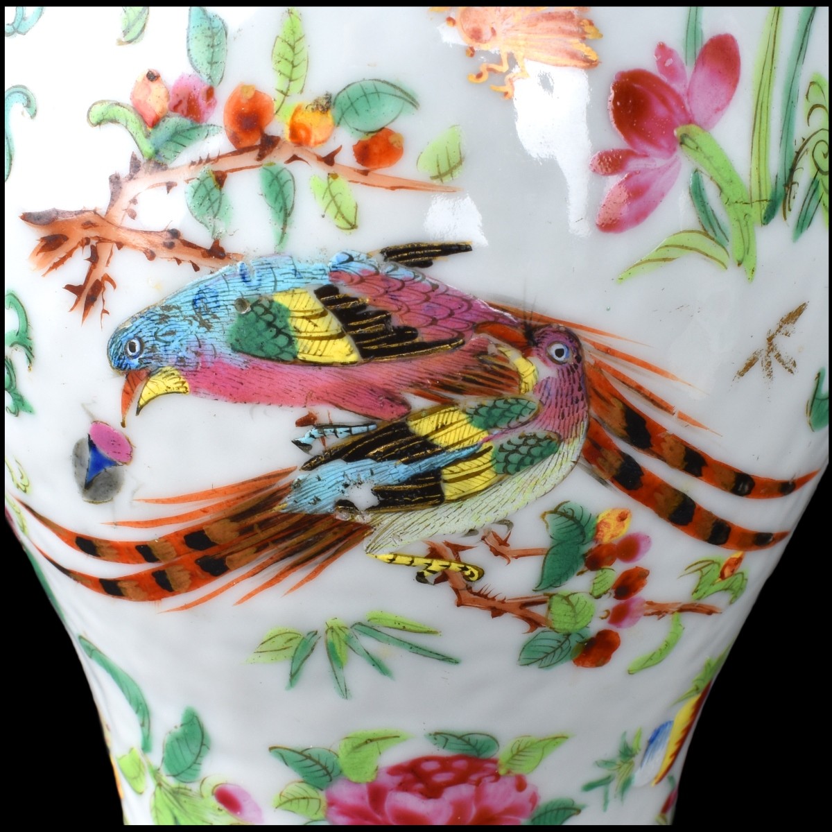 Pair of Chinese Famille Rose Export Vases