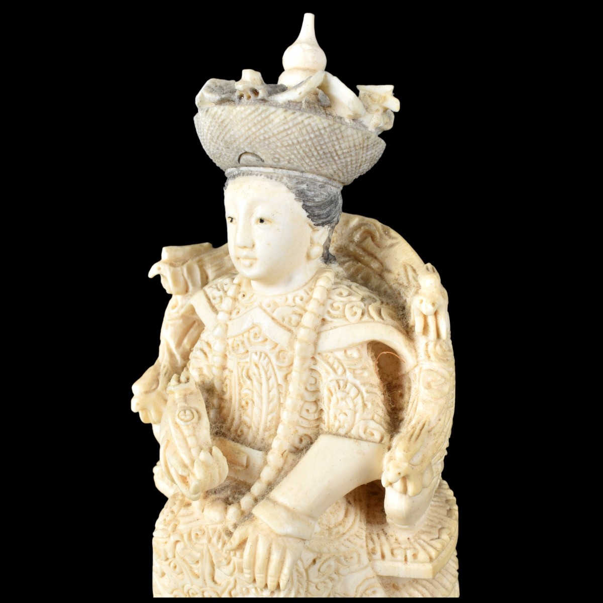 Pair of Chinese Carved Ivory Figurines