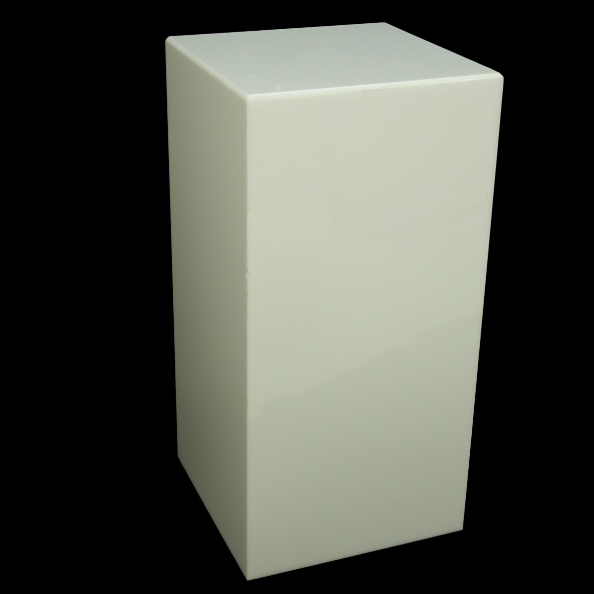 Modern White Lucite Electrified Display Pedestal