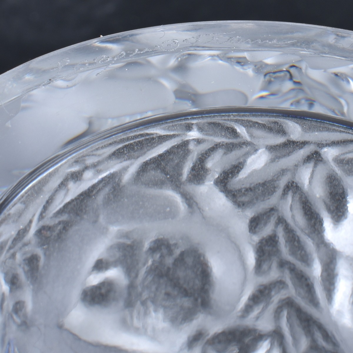 Lalique "Bagatelle" Frosted to Clear Crystal Vase