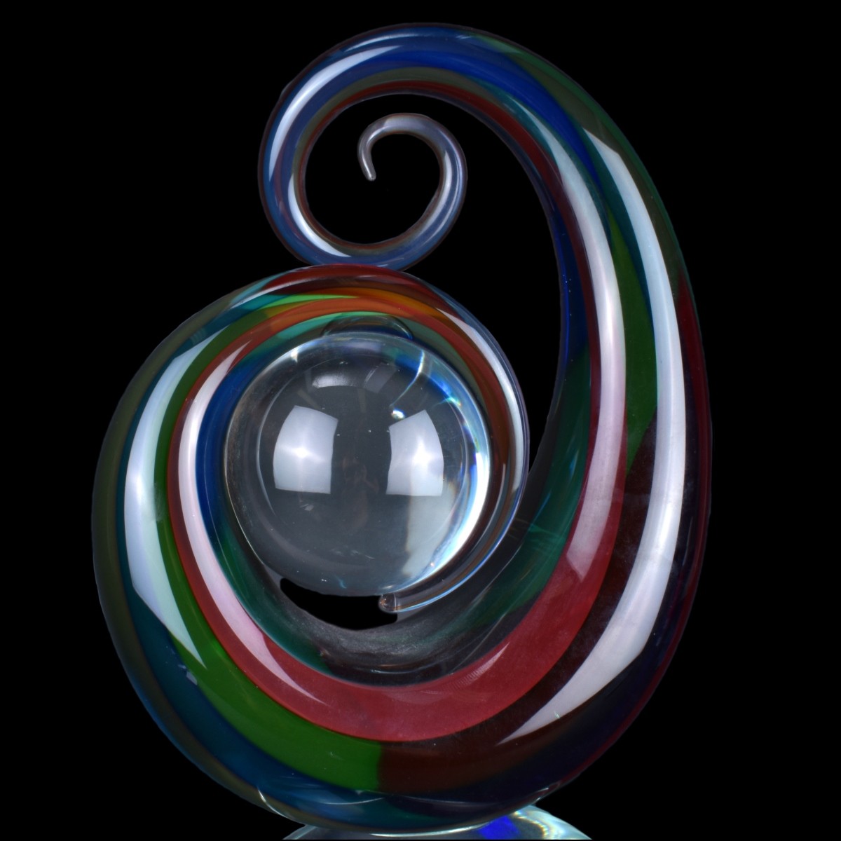 Murano Italian Art Glass Abstract Centerpiece