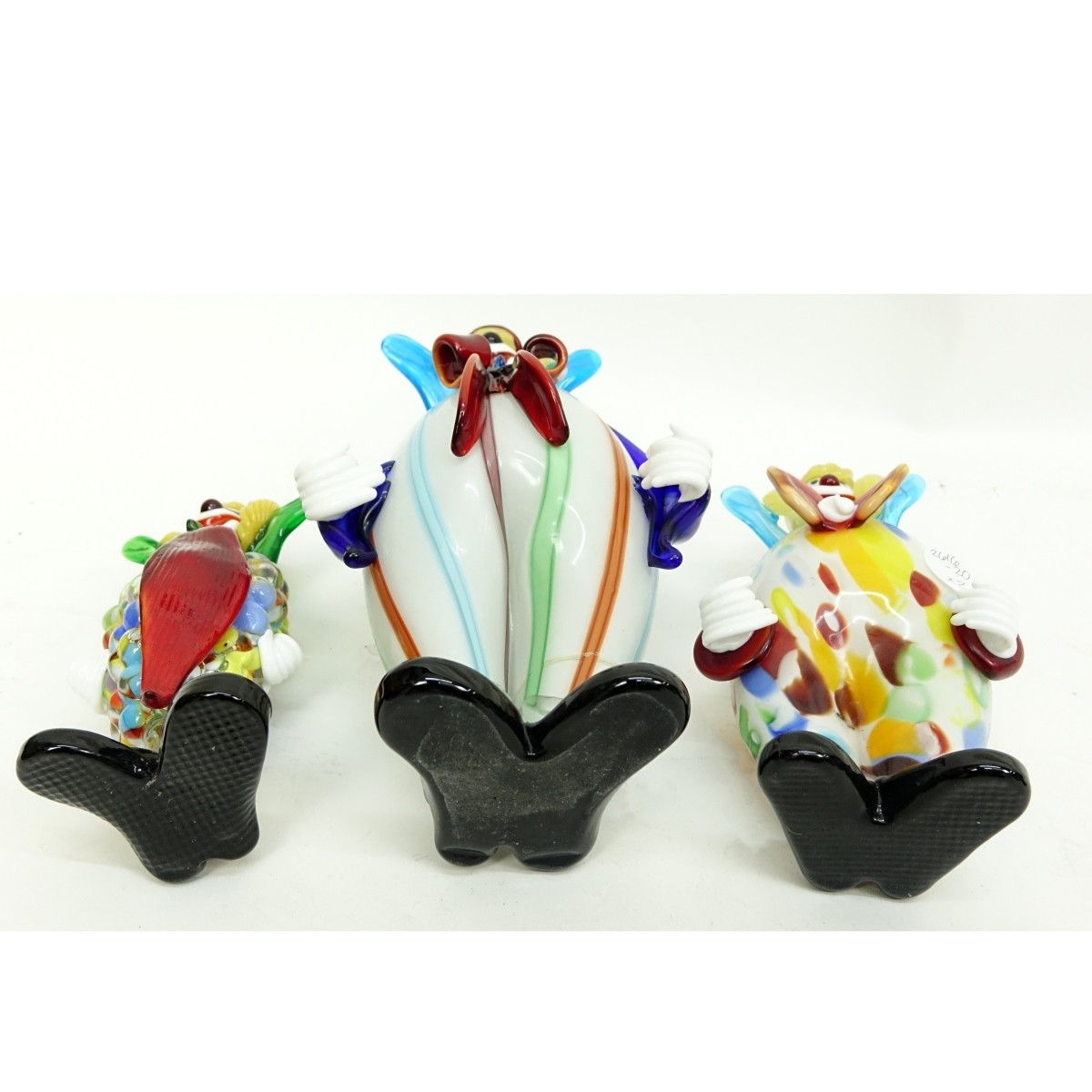 Mid Century Murano Art Glass Clown Figurines