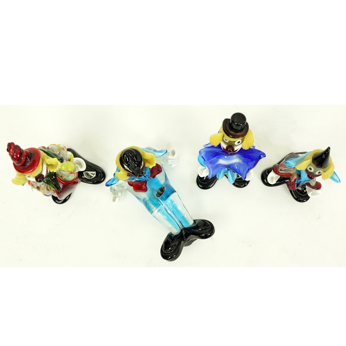 Mid Century Murano Art Glass Clown Figurines