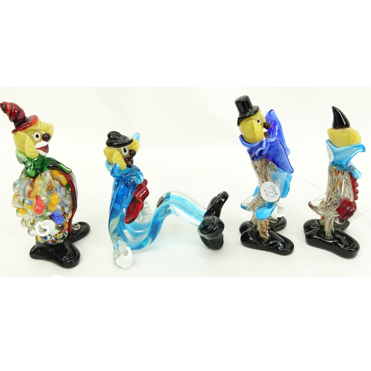 Mid Century Murano Art Glass Clown Figurines