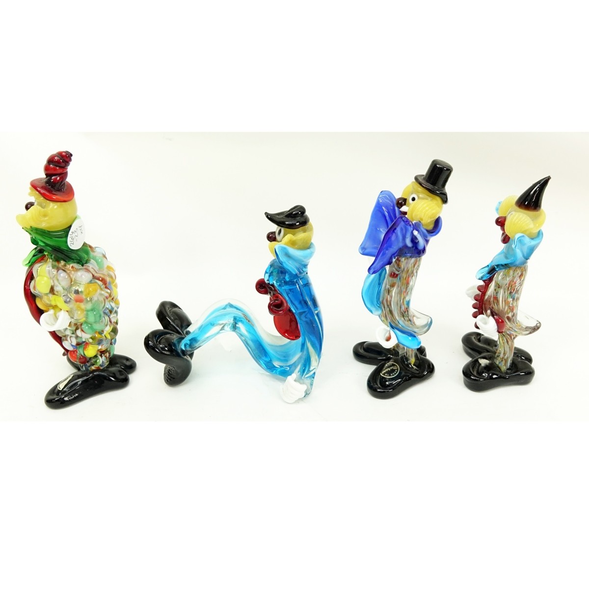 Mid Century Murano Art Glass Clown Figurines