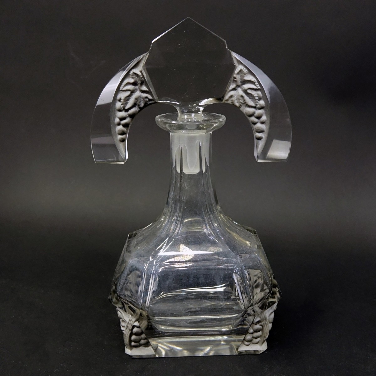 Czech Art Deco Crystal Six Piece Decanter Set