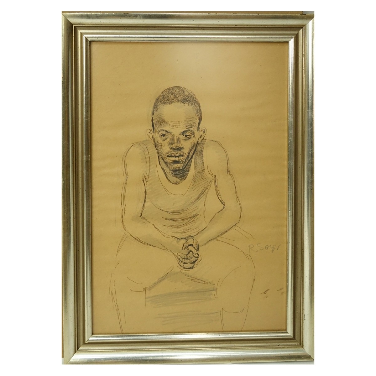 Raphael Soyer Ink Drawing