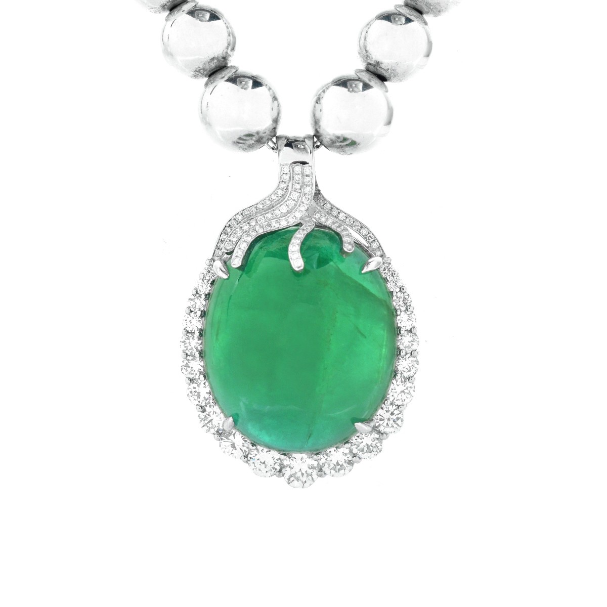 62.34ct Cabochon Emerald Pendant