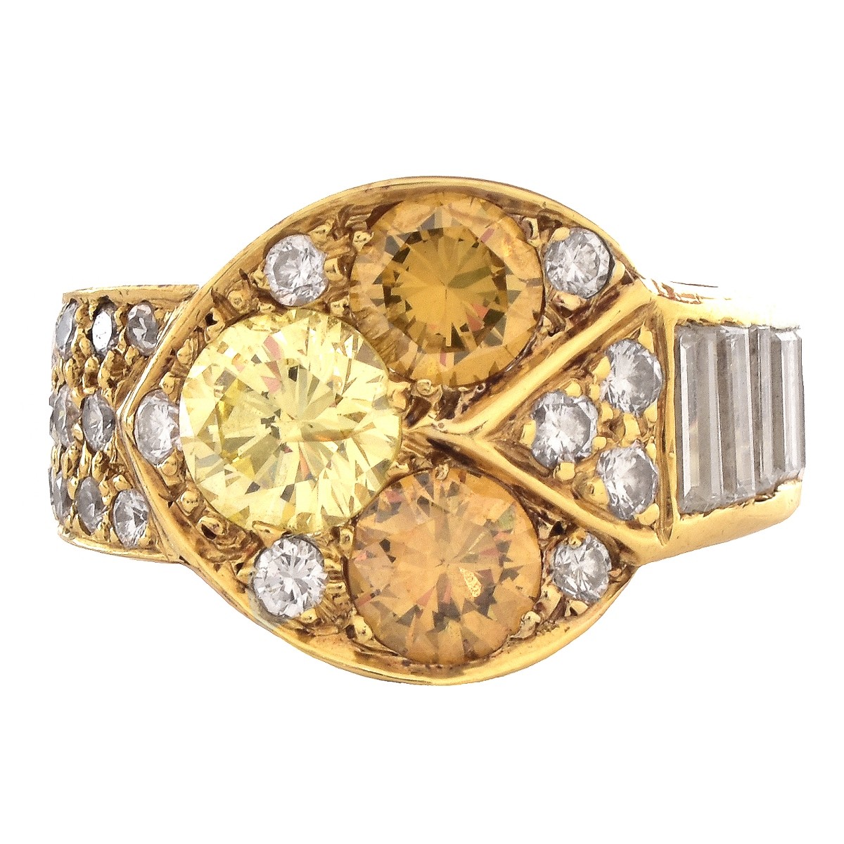 Moba 3.22ct TW Diamond and 18K Gold Ring