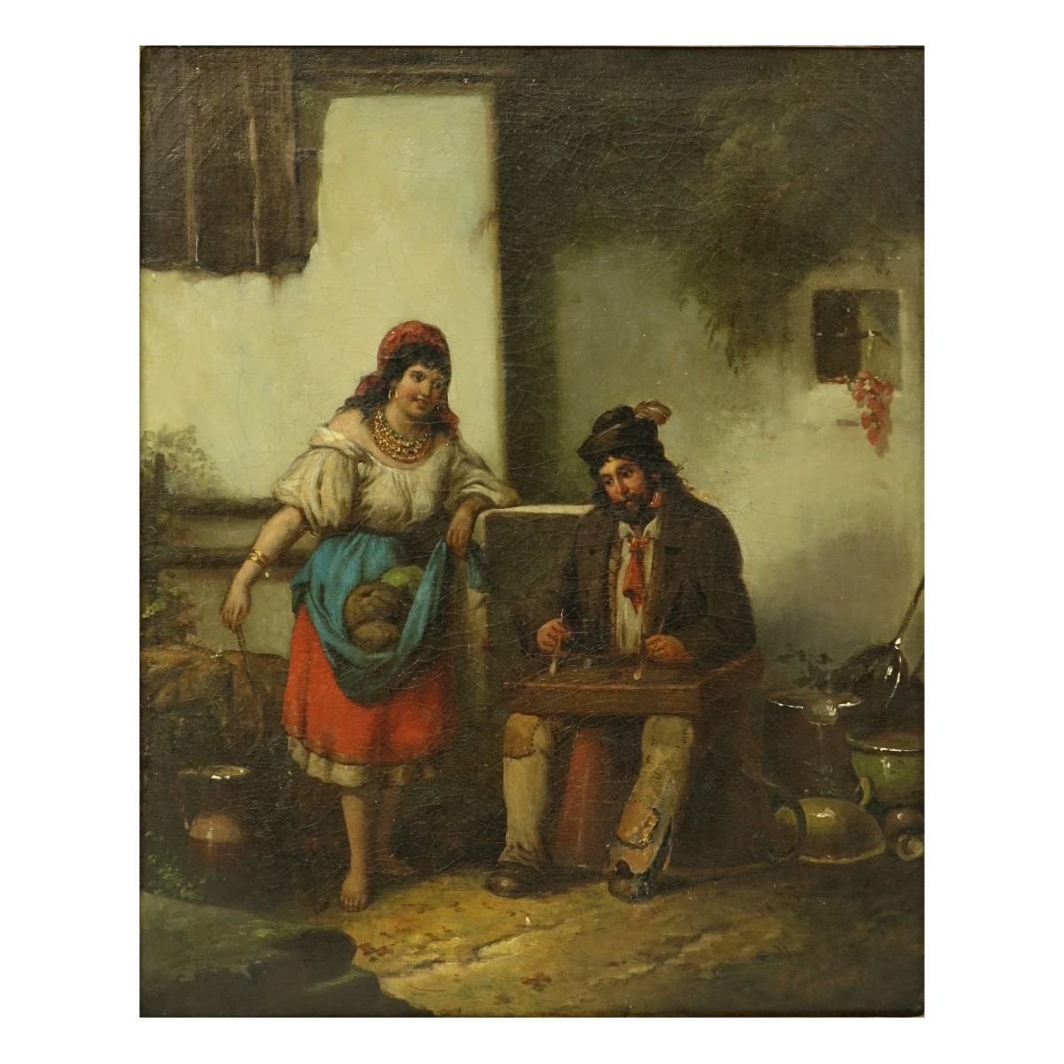 E. Moneni (18/19th C.) European School Oil/Canvas