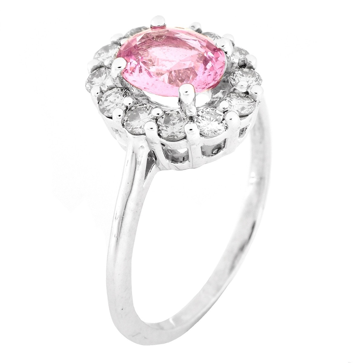 1.38 Carat Padparadscha Sapphire Ring