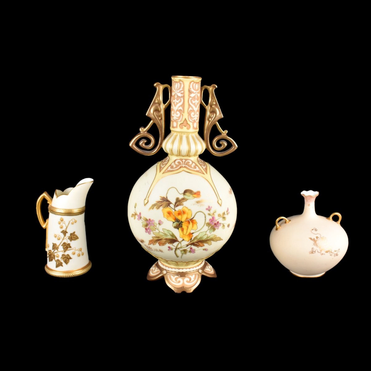 Three (3) European Porcelain Vases