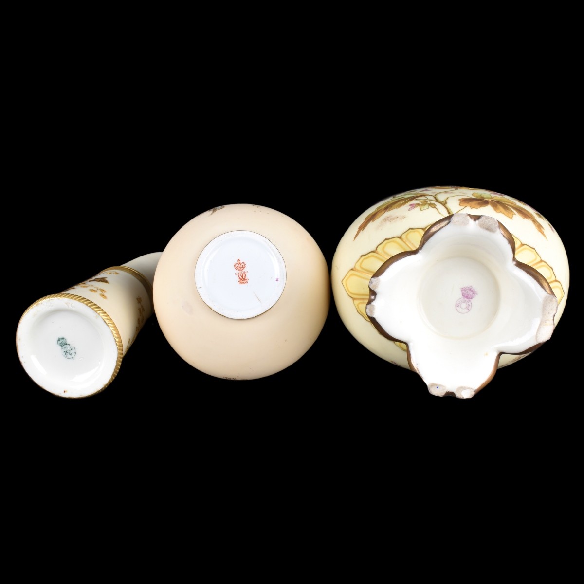 Three (3) European Porcelain Vases