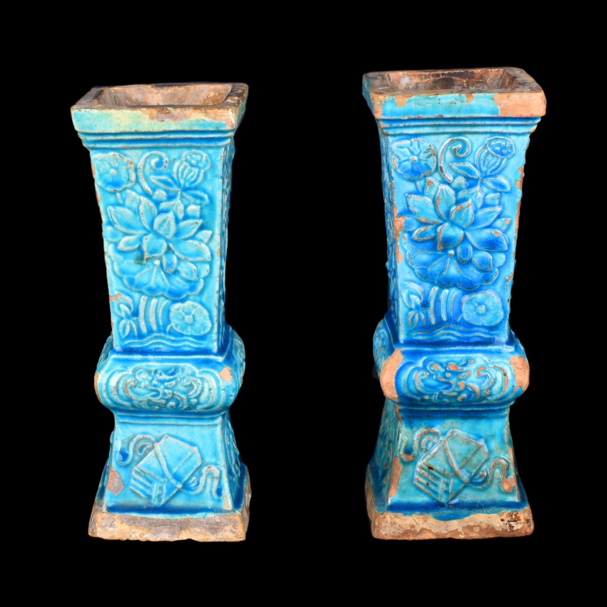 Chinese Turquoise Glazed Vases