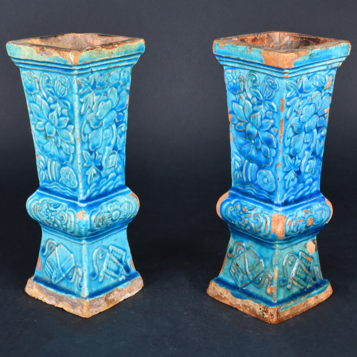 Chinese Turquoise Glazed Vases