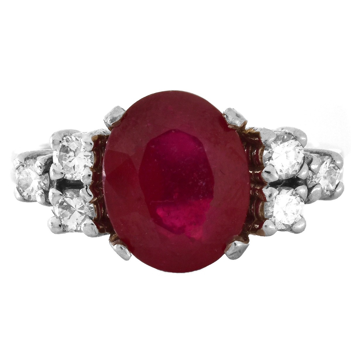 Ruby, Diamond and 14K Gold Ring