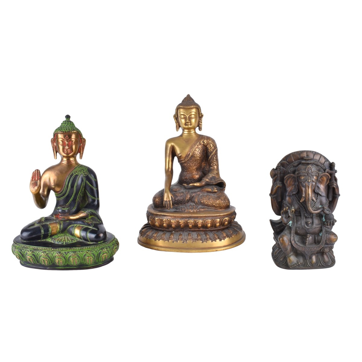 Three (3) Antique Thai Buddhist Figurines