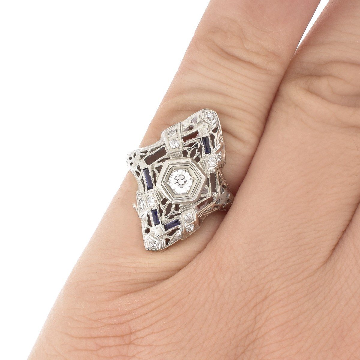 Art Deco Diamond and Platinum Ring