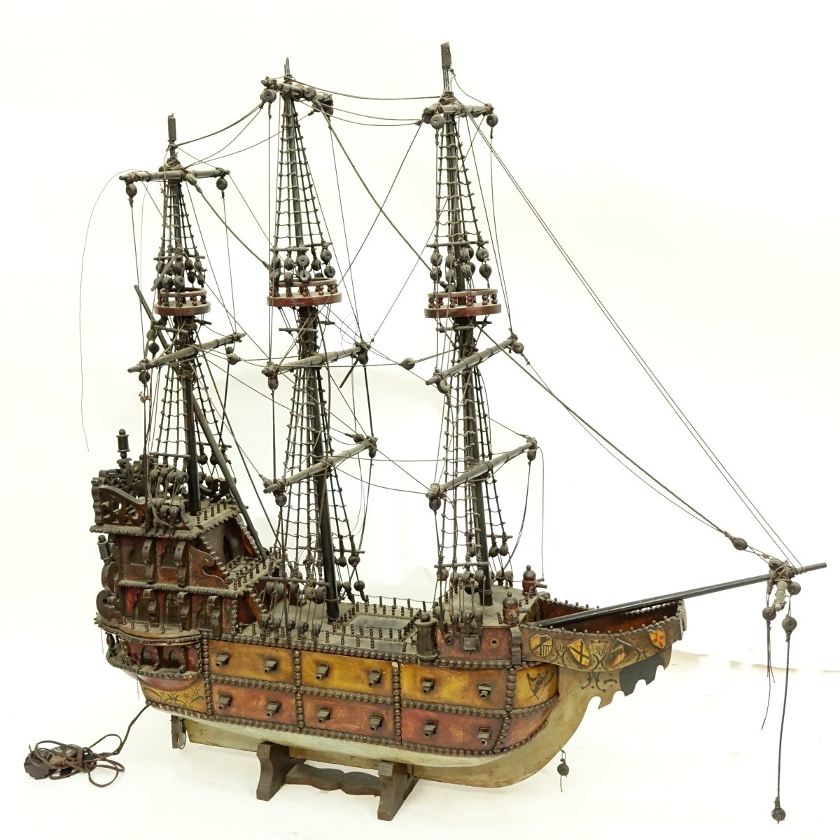 Antique Model Of A Spanish Galleon