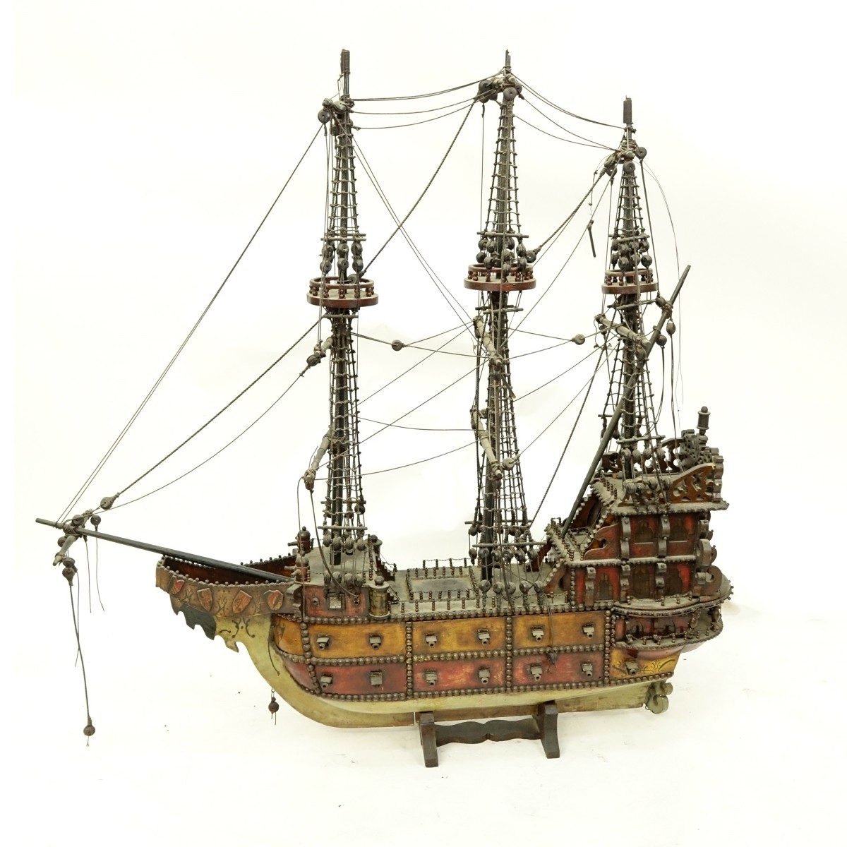 Antique Model Of A Spanish Galleon