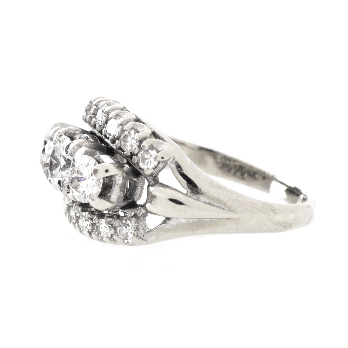 Circa 1940s Three Diamond Ring