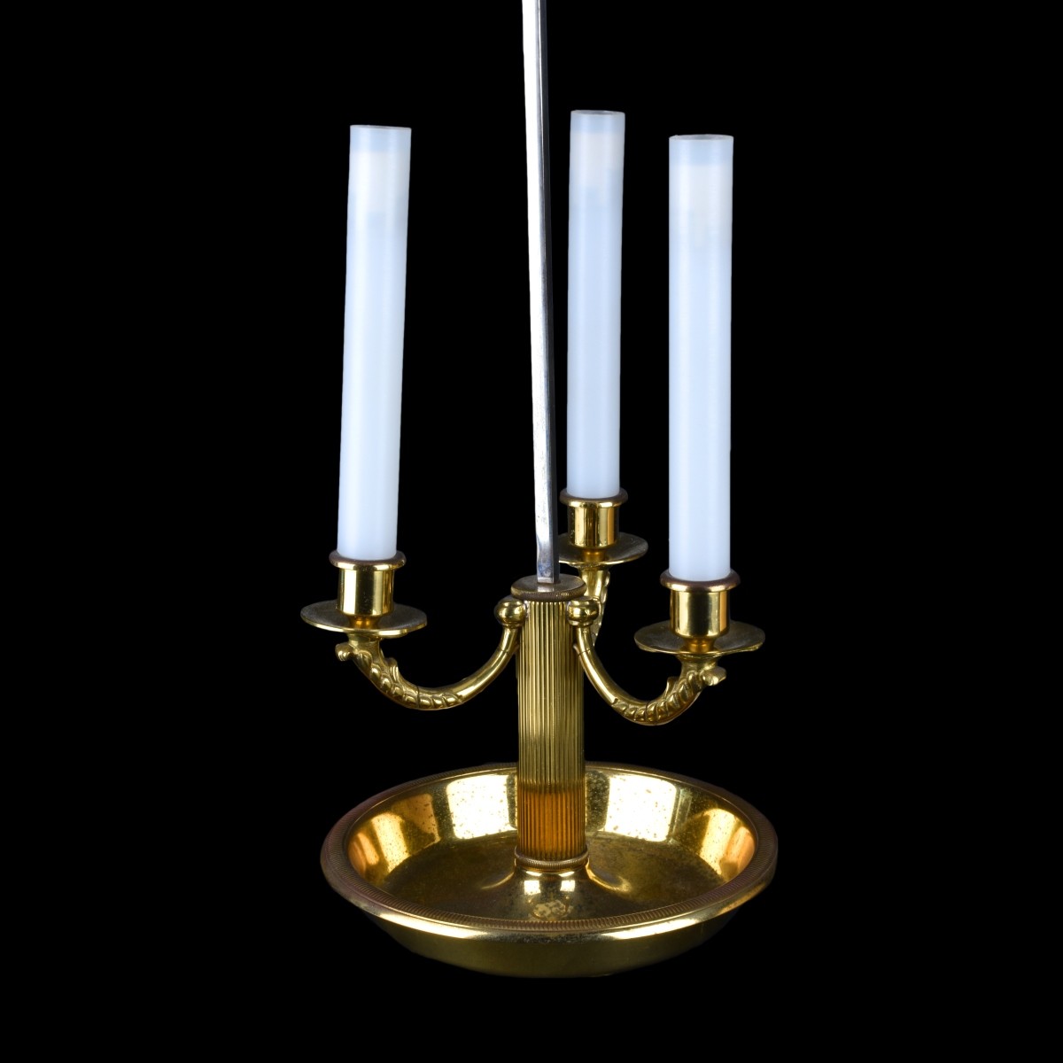 Mid Century Gilt Brass Bouillotte Lamp