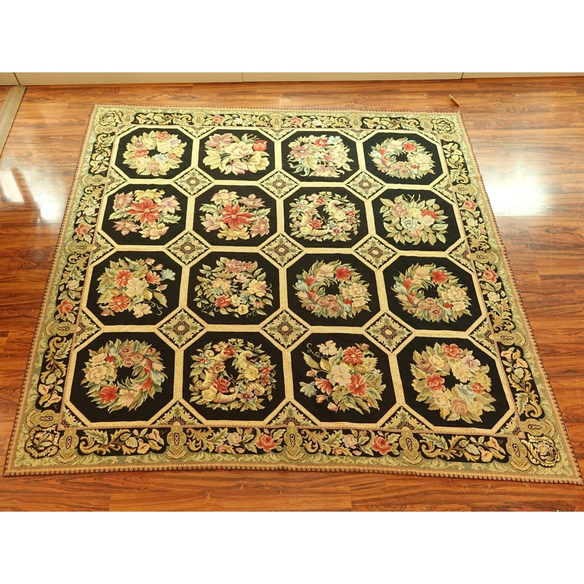 Large Antique Italian Hand Woven Rug