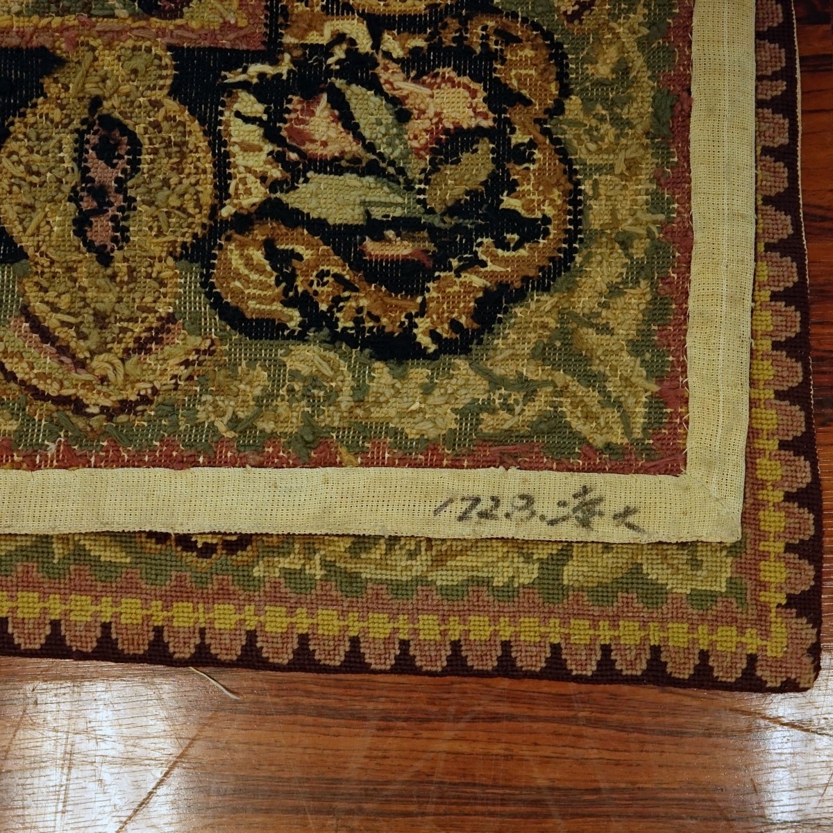 Large Antique Italian Hand Woven Rug