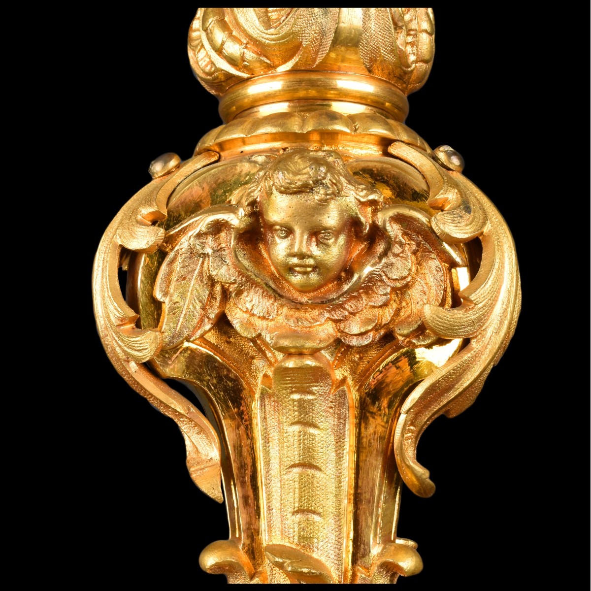 19/20th C. Gilt Bronze Rococo Style Pricket