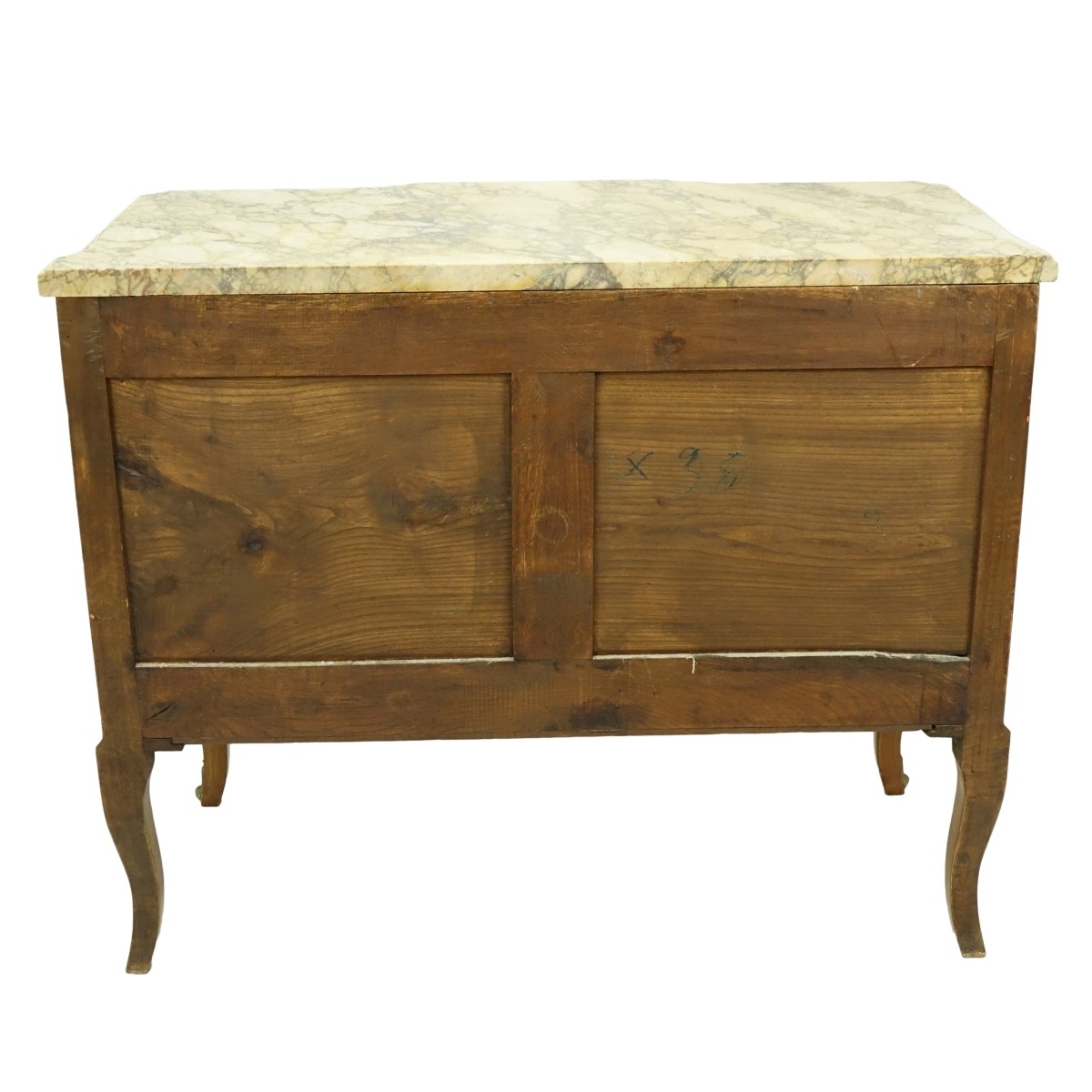 French Provincial Marble Top Chest of Drawers