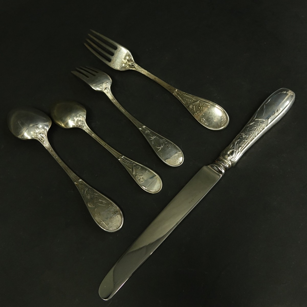 40 Pieces Tiffany Audubon Flatware