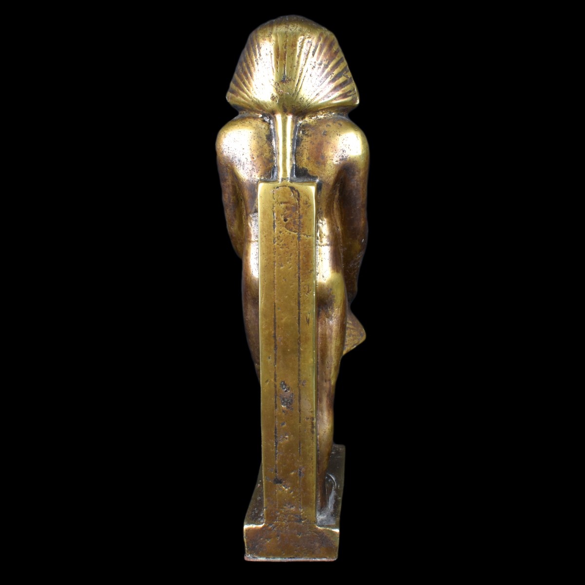 Vintage Brass-Clad Egyptian Temple Figure