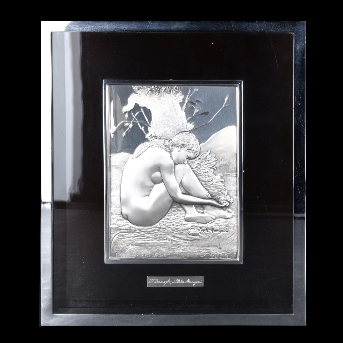 Pietro Annigoni (1910 - 1988) Sterling Plaque