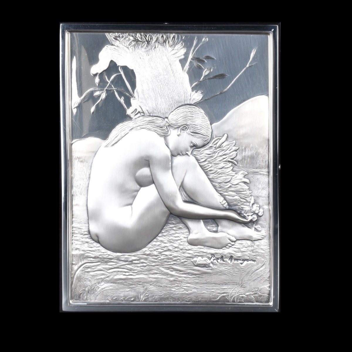 Pietro Annigoni (1910 - 1988) Sterling Plaque