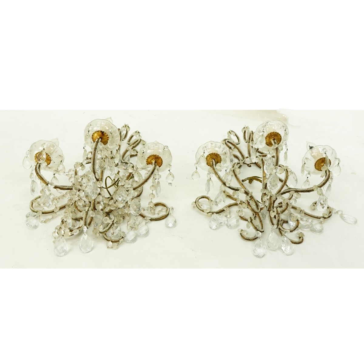 Pair Beaded Sconces