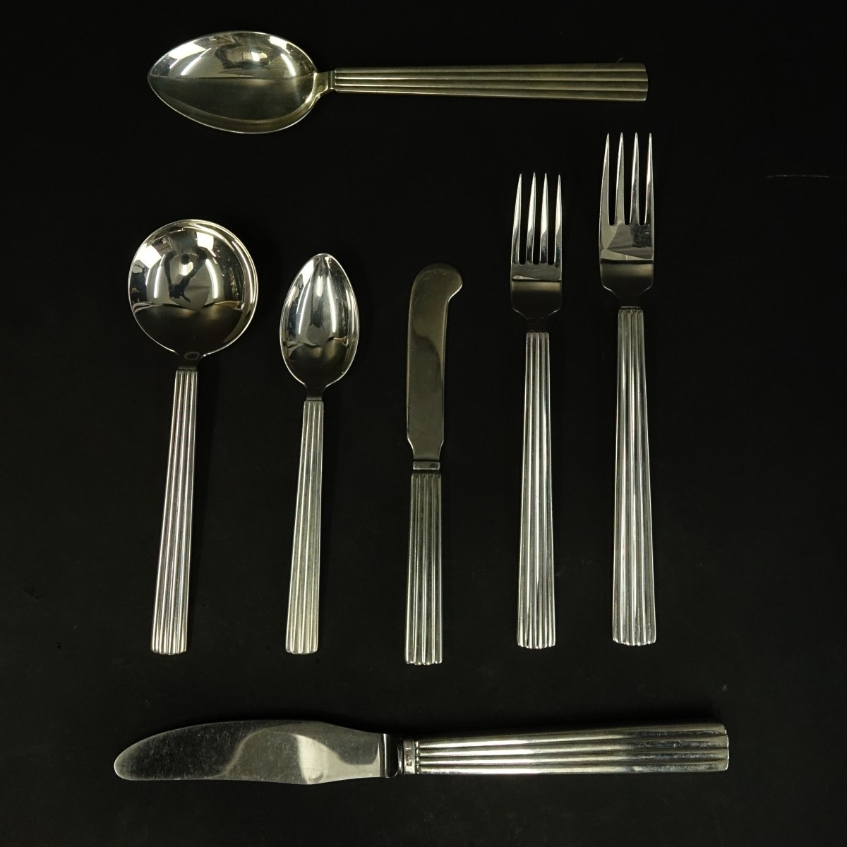 50 Pieces Georg Jensen Bernadotte Flatware