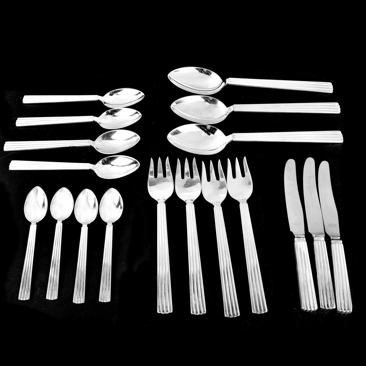 18 Pieces Georg Jensen Bernadotte Flatware