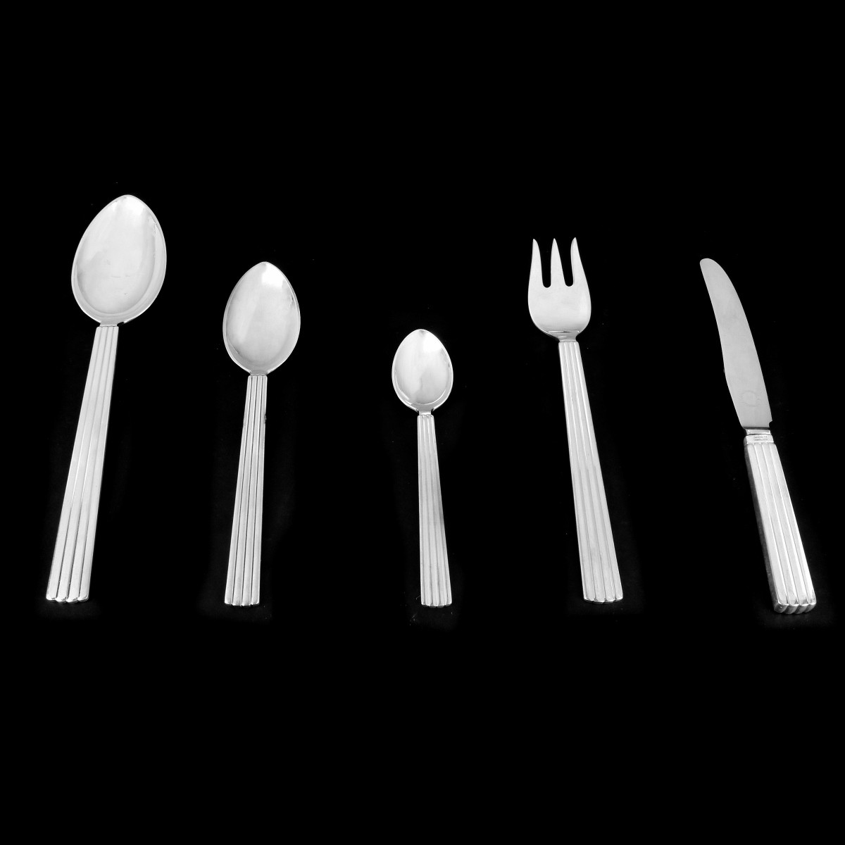 18 Pieces Georg Jensen Bernadotte Flatware