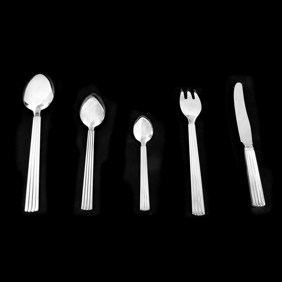 18 Pieces Georg Jensen Bernadotte Flatware