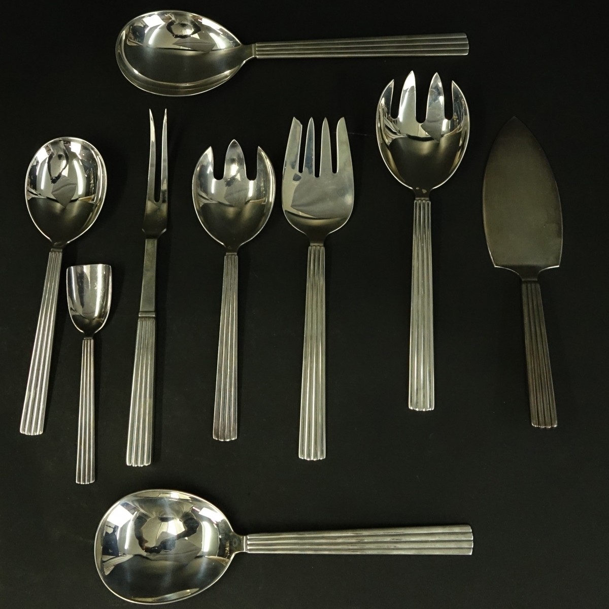 12 Georg Jensen Bernadotte Serving Pieces