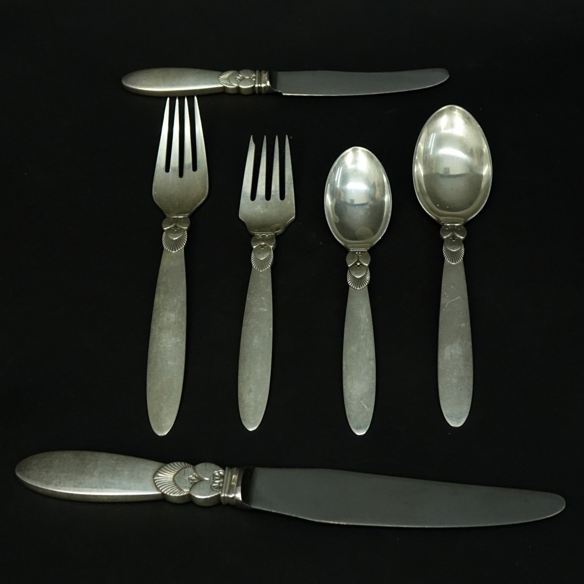 193 pcs Georg Jensen Cactus Flatware