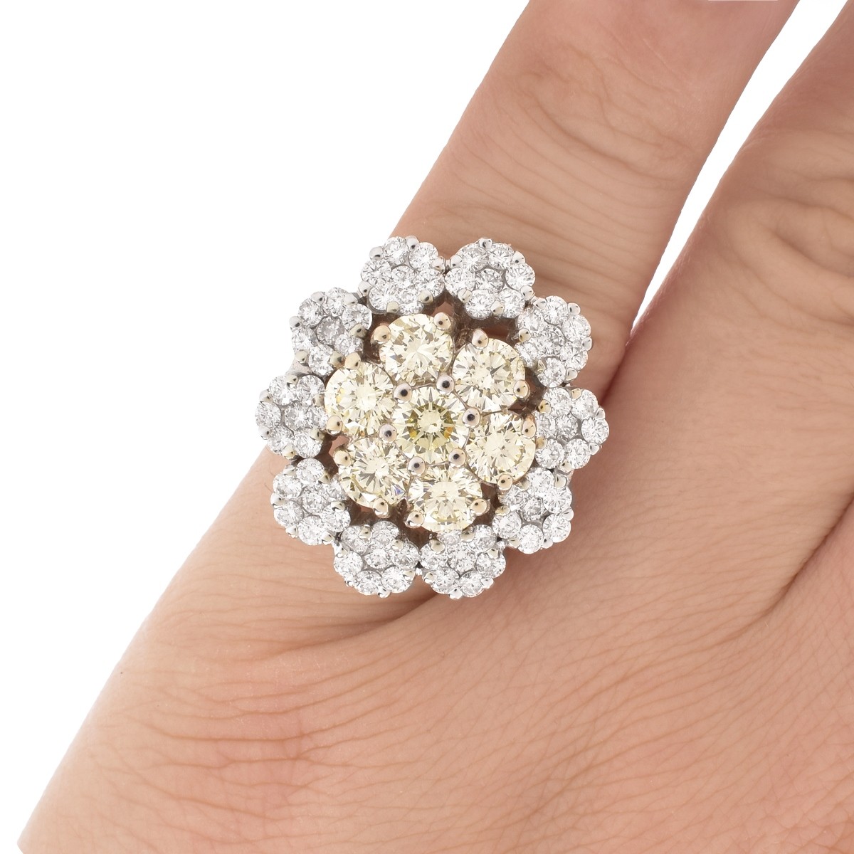 5.50ct TW Diamond and 18K Gold Ring