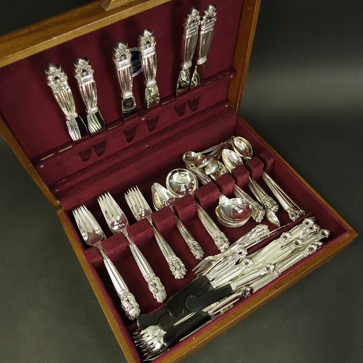 109 Pieces Georg Jensen Acorn Flatware