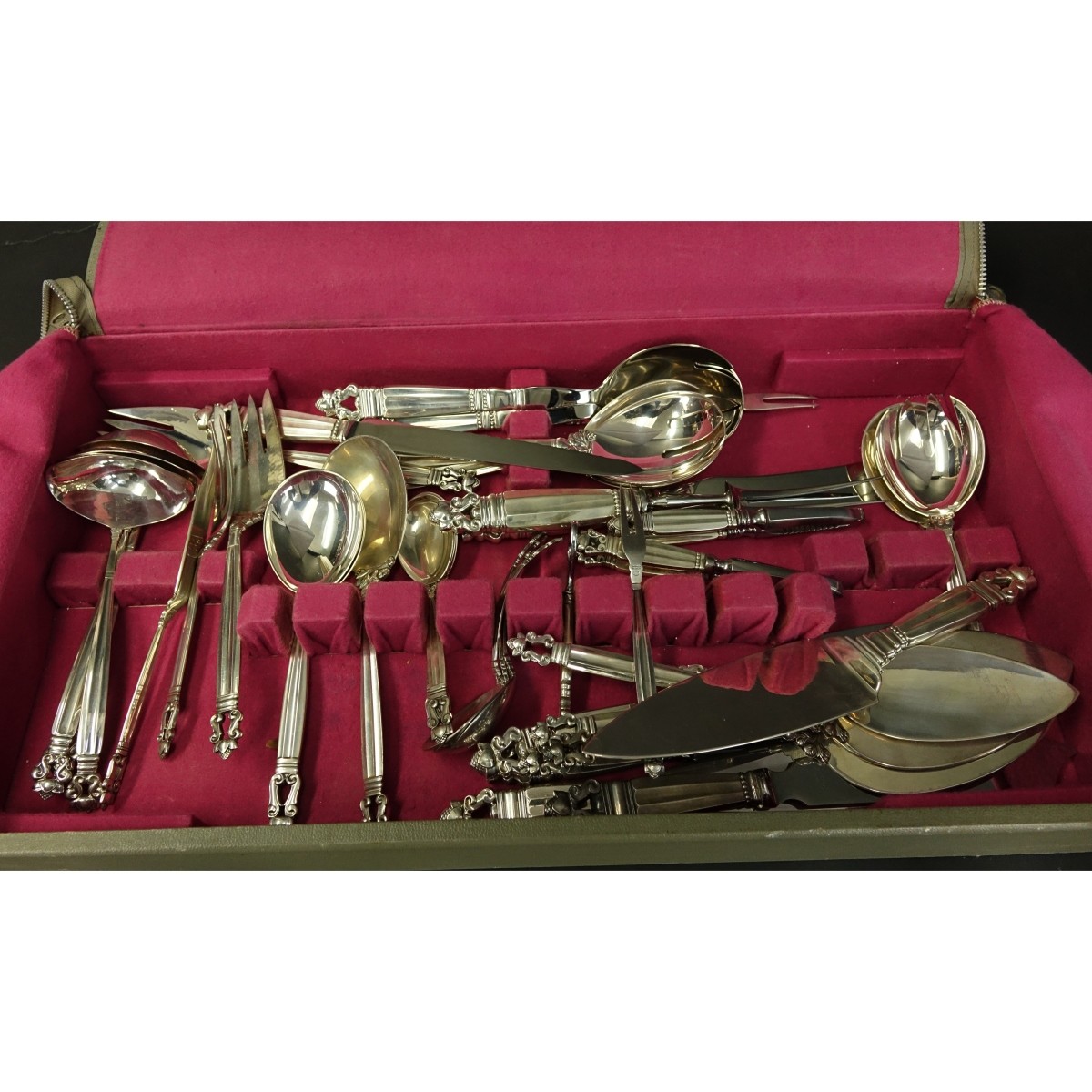 42 Pieces Georg Jensen Acorn Flatware